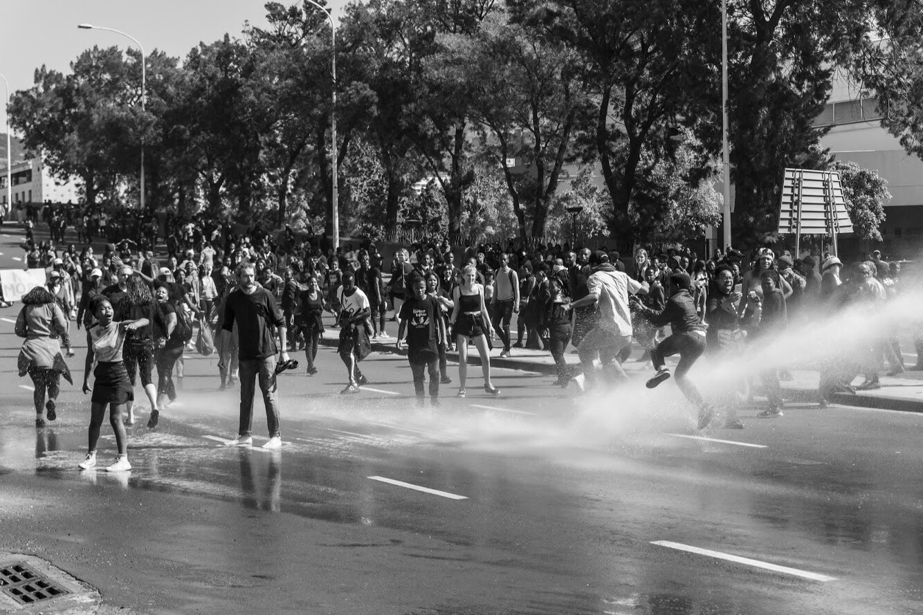 Water truck removing students