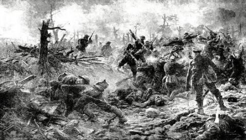 The Battle of Delville Wood commences - Longueal, France - July 1916