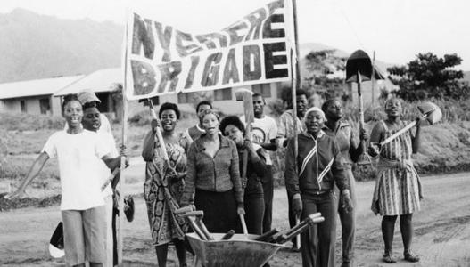 ANC Nyerere Brigade women working at the Solomon Mahlangu Freedom College - Morogoro, Tanzania