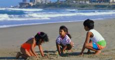 Indian children playing on Durban Beach