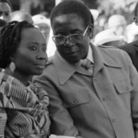 Robert Mugabe with his first wife Sally in Harare