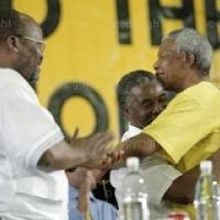 Mandela and Mbeki during the ANC 50th conference