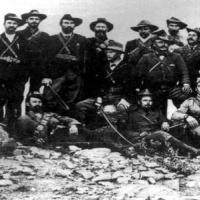 Boer guerilla leader General Jan Smuts with his commando unit while operating against the British in the Cape Colony